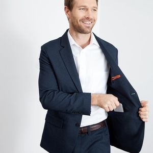 Bluffworks Navy blue blazer Slim fit